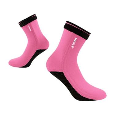 Imagem de Aymzbd Meias de Neoprene Meias de Natação Quente Antiderrapante Exercício Wetsuit Mergulho Meias para Mergulho, Rosa S