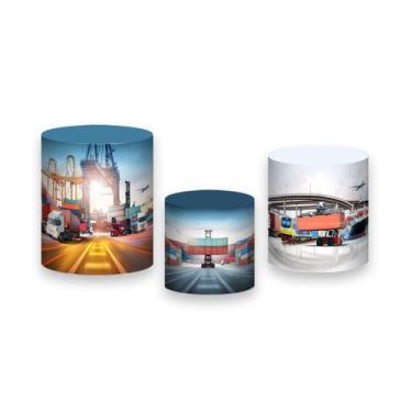Imagem de Trio de Capas de Cilindro - Meios de Transporte Realista 003 - Via Cor