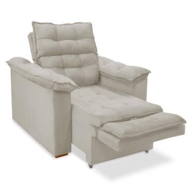Imagem de Poltrona Do Papai Confortável Reclinável E Retrátil - SRJ Moveis, Bege