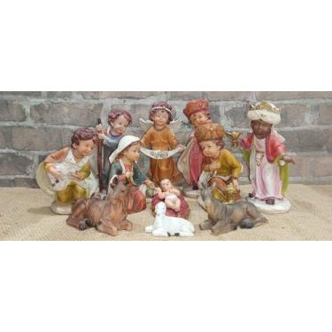 Imagem de Presépio de Natal Baby Colorido de Resina 20cm 11 peças - Zona Livre