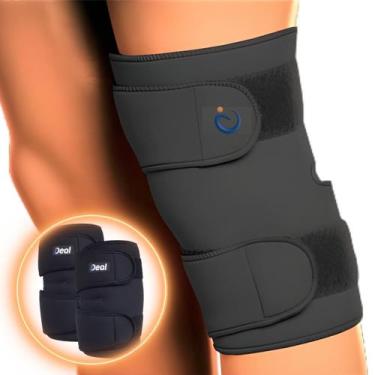 Imagem de Kit 2 Joelheira Compressão Ortopédica Articulada Confortável Esportiva