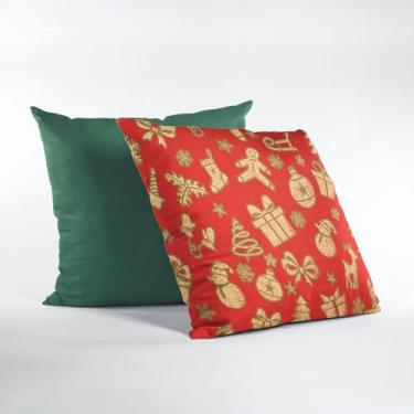 Imagem de Kit 2 Capas de Almofada de Natal Natalina Decorativas 45 x 45 - Millen