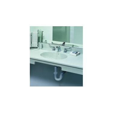 Imagem de Pia de banheiro Swan ULAD01913.042 com superfície sólida, 40,64 cm C x 57,14 cm A x 15,88 cm A, granito cinza