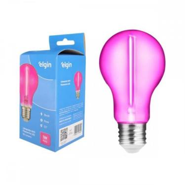 Imagem de Lampada Filamento De Led Elgin A60 - 1W. 50Lm E-27 Bivolt Rosa