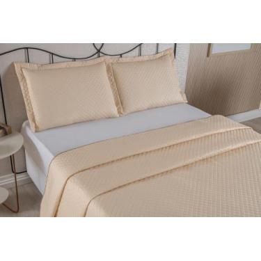 Imagem de Cobre Leito Modelo Dubai Luxo Casal Padrão 3 Peças Cama Box - BruceBab