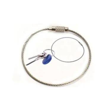 Imagem de Kit 10 Peças Cabo De Aço Chaveiro 150 Mm Camping - Molle