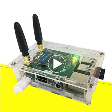 Imagem de Mokxihit 2024 Atualizado Duplex Dmr Hotspot Wlan Porta Ethernet Estação de Rádio Montada Wifi Suporte para Modem de Voz Digital Dmr Dstar Ysf P25 Antena Fusion Raspbery P Modelo 2B Duas Cores Oled 2 T