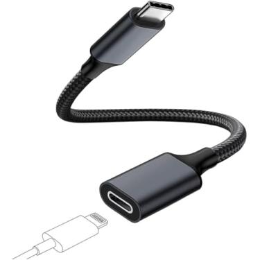 Imagem de LecLooc Cabo Adaptador de Áudio Usb C para Lightning Usb Tipo C Macho para Lightning Hifi Audio Conversor de Fones de Ouvido Feminino Adequado para Iphone 15 Pro, Ipad Pro Air, Macbook, Galaxy S23 S22