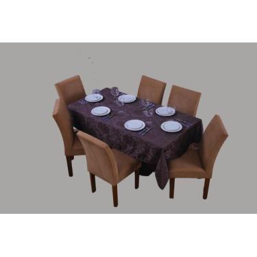 Imagem de toalha de mesa retangular 6 lugares jacquard 1,35x2,00 - BF confeccoes