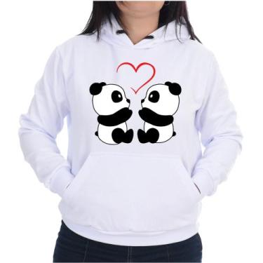 Imagem de Blusa Moletom Feminino Canguru Flanelado Casual 2 Panda - Markelly, Br