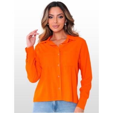 Imagem de Camisa Social Elegante Manga Longa Camisas Para Trabalho Uniforme  - G