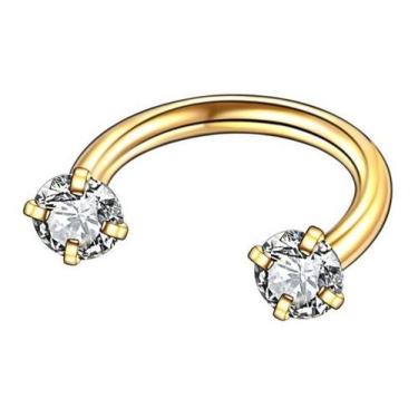 Imagem de Piercing Septo Ferradura Nariz Cartilagem Pedra Zirconia Aço - DeCastr