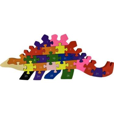 Imagem de QUEBRA-CABEÇA de Madeira Dinossauro 26 Peças - TOY MIX
