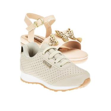 Imagem de Tenis de Menina e Papete Infantil - KIT 2 PARES Tam 23 ao 34 - sapatin