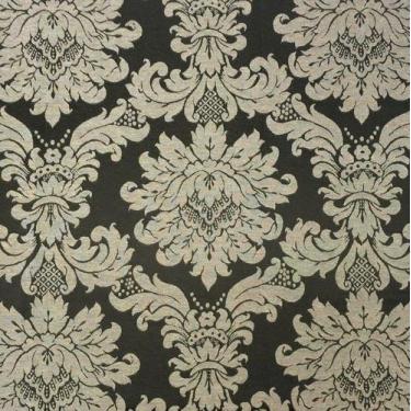 Imagem de Tecido Jacquard Preto e Crú Medalhão 2.80m de Largura - Sua Casa Decor