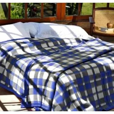 Imagem de Cobertor "CASAL" Boa Noite - "SUPER" 1,80 X 2,30 - XADREZ - Guaratingu