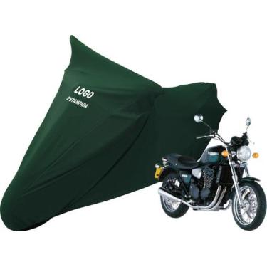 Imagem de Capa De Moto Triumph Legend Sob Medida Com Logo - Mz, Verde