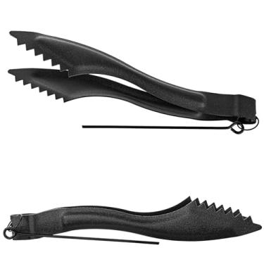 Imagem de 2 peças pinças de narguilé carvão acessórios para narguilé longo resistente com pôquer, pinças shisha, ferro resistente (preto)