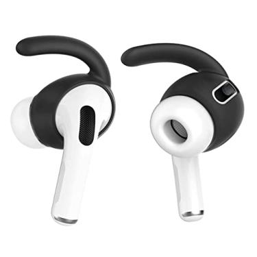 Imagem de ALXCD Capa de fone de ouvido para Airpod, 4 pares de capas de silicone esportivas antiderrapantes, adequado para fones de ouvido de Airpod, Preto, AirPods Pro
