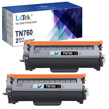 Imagem de LxTek Cartucho de toner de substituição compatível para Brother TN760 TN-760 TN 730 para compatível com MFC-L2750DW HL-L2395DW HL-L2390DW HL-L2350DW DCP-L2550DW (2 preto)