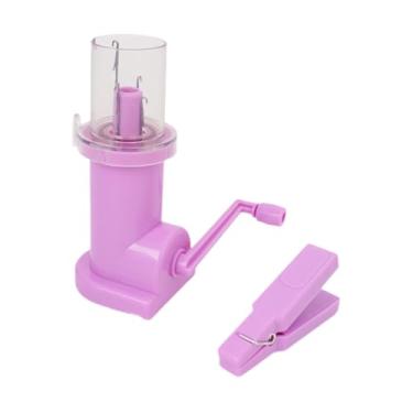 Imagem de Vaveren Ferramenta de tricô fácil, tricotador de carretel de mão doméstico faça você mesmo, máquina de tricô manual, ferramenta de tecelagem de pulseira, Roxo Rosado