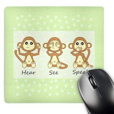 Imagem de 3dRose Mouse pad LLC 20 x 20 x 0,63 cm, macacos fofos para bebês (mp_6126_1)