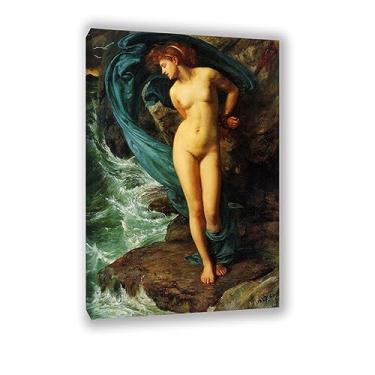 Imagem de JZSDGB Andrômeda por Edward Poynter-Impressão em tela Arte de parede famosa reprodução de pintura emoldurada pronta para pendurar - Imagens de retrato em tela, arte de parede, trabalho para decoração