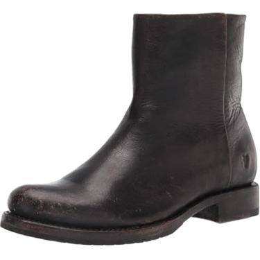 Imagem de Frye Botas femininas Veronica com zíper interno feitas de couro premium com forro de couro, estrutura Goodyear Welt e couro com sola de borracha – 15 cm de altura do cano, Preto, 7