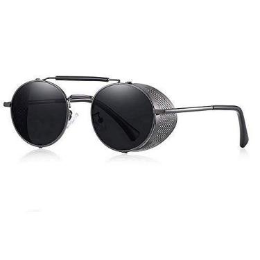 Imagem de Óculos de Sol Barcur Steampunk Polarizados Anti Reflexo com Proteção u