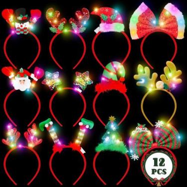 Imagem de Bandanas de Natal HOVACY com LED - 12 Estilos
