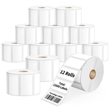 Imagem de Etiquetas Térmicas Diretas Tacnology 30334 - 57mm x 32mm - Rolo com 12