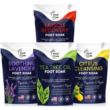 Imagem de Pacote Foot Soak Foot Cure com 4 Sais de Epsom e Óleo de Melaleuca