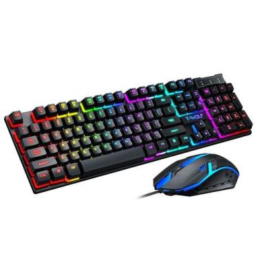 Imagem de Teclado Mecânico com Fio - RGB Rainbow - Para PC e Laptop