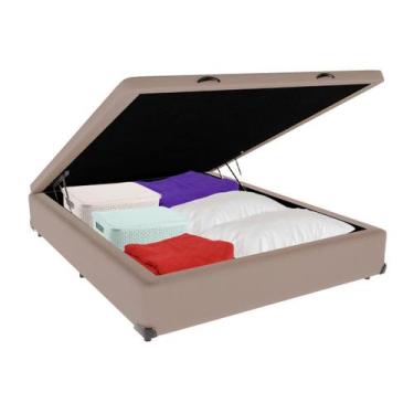 Imagem de Cama Box Baú Viúvo Bravus Bege 128x188x44 - V-Tech