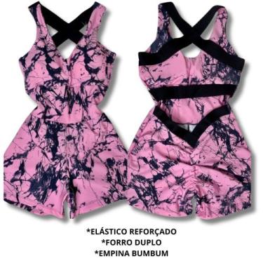 Imagem de Macacão Curto feminino de Academia Malhação Macaquinho Fitness Emvio I