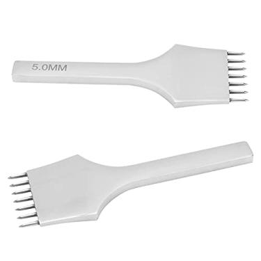Imagem de Pronto de Couro Furro da Linha de Cinzel Furato de Aço Ferramenta DIY Craft DIY 5mm, Com Dentes Incisivos, Alça Confortável, Design Durável para Criação de Couro (7 dentes)