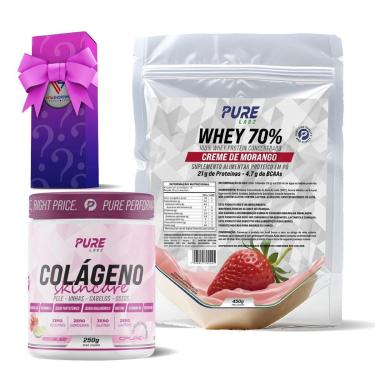 Imagem de Kit Colágeno Hibisco C/Limão + Whey Concentrado 70% Chocolate Alpino-Unissex