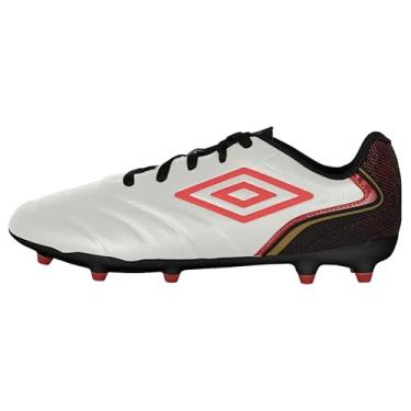 Imagem de Umbro Chuteira de futebol masculina Tocco 5 League Fg, Cinza claro/vermelho/preto, 39