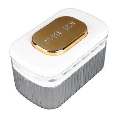 Imagem de Bandeja de Cubos de Gelo de Grande Capacidade Com Lixeira, Molde de Freezer de Liberação Fácil para Cocktail de café de Uísque, 24 Grades de Armazenamento Bin Scoop (Branco)