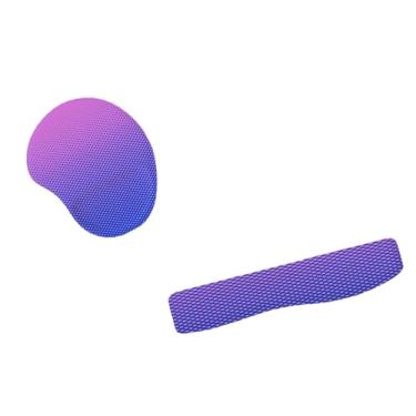 Imagem de Kit Mouse Pad E Apoio Teclado Bolinhas Mágicas Roxas