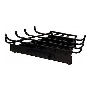 Imagem de Grelha c/ Gaveta De Canto p/ Lareira Ferro Preto Media 58,5x40x28 cm