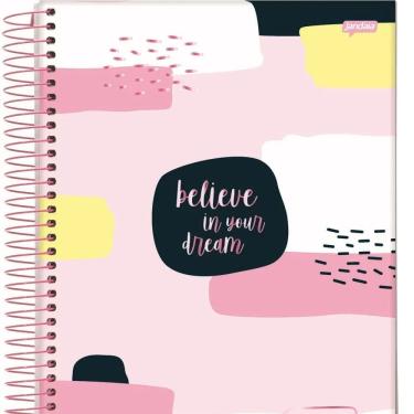 Imagem de Caderno Universitário La Creme 10 Matérias 160 Folhas Jandaia Capa Dura