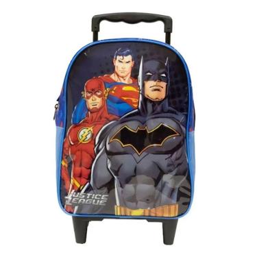 Imagem de Mochila Escolar Infantil com Rodinhas Liga da Justiça 10730 Azul - Xeryus