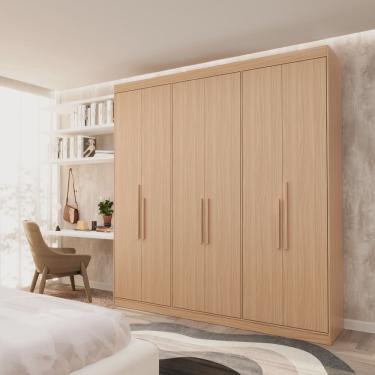 Imagem de Guarda Roupa Casal 6 Portas Lugano Mdf Cedro