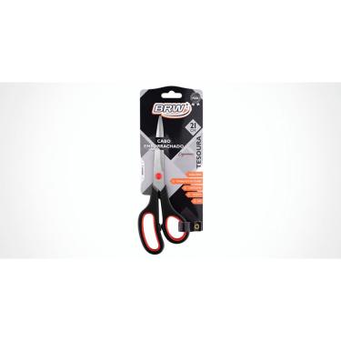 Imagem de Tesoura Multiuso de Aço Inox 21cm Cabo Emborrachado - brw