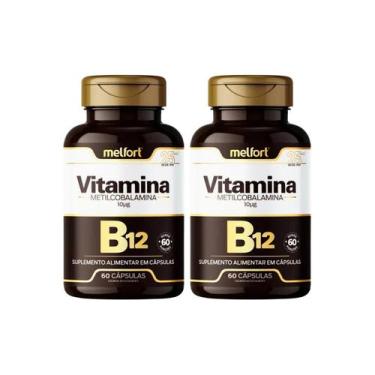 Imagem de Kit 2 Vitamina B12 Metilcobalamina 60 Caps  Melfort