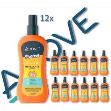 Imagem de kit 12 repelente spray corporal contra insetos 200ml above, Padrão
