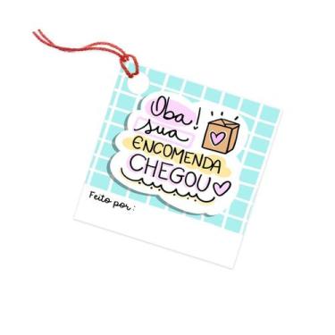 Imagem de 60 Tags Para Pacotes De Presente E Encomendas Com Furo - Nicolados, ob