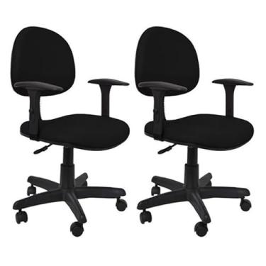 Imagem de Kit 2 Cadeiras Executiva Giratória para Escritório Ergonômica em Tecido Cinza Escritex – Conforto, Suporte e Estilo