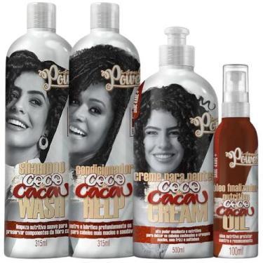 Imagem de Kit Shampoo + Condicionador + Creme De Pentear + Óleo Finalizador Soul
